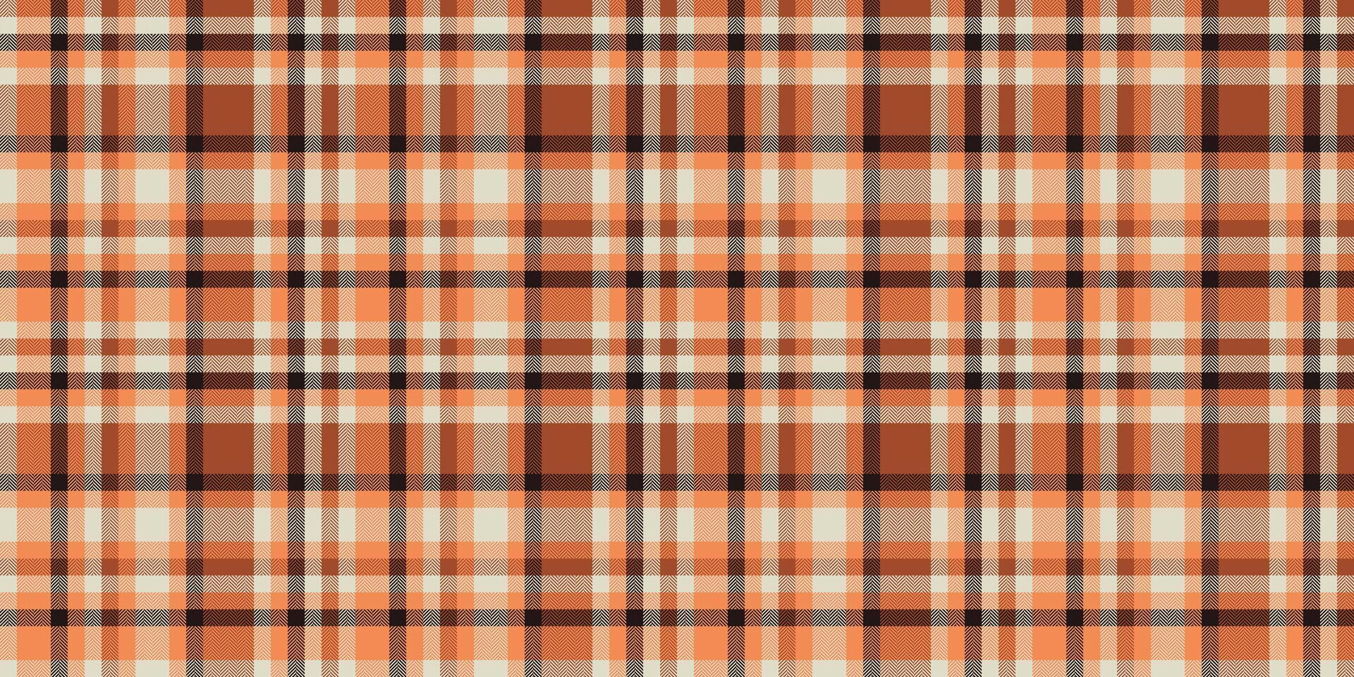 geometrico vettore tessuto tessile, in linea plaid senza soluzione di continuità modello. graffiare struttura tartan sfondo dai un'occhiata nel arancia e leggero colori.