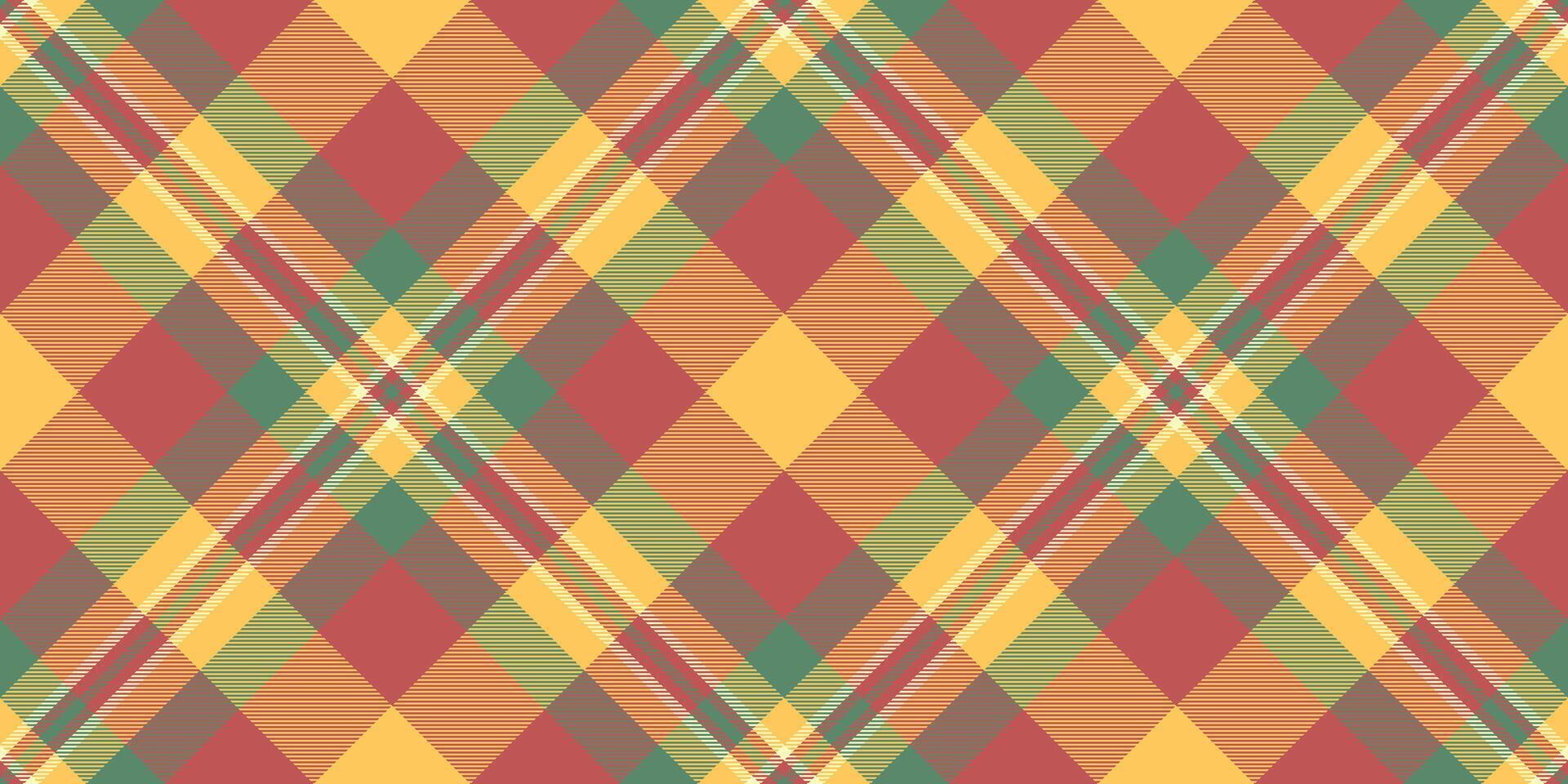 anniversario tartan vettore tessuto, dicembre sfondo tessile dai un'occhiata. inviare struttura senza soluzione di continuità plaid modello nel rosso e ambra colori.