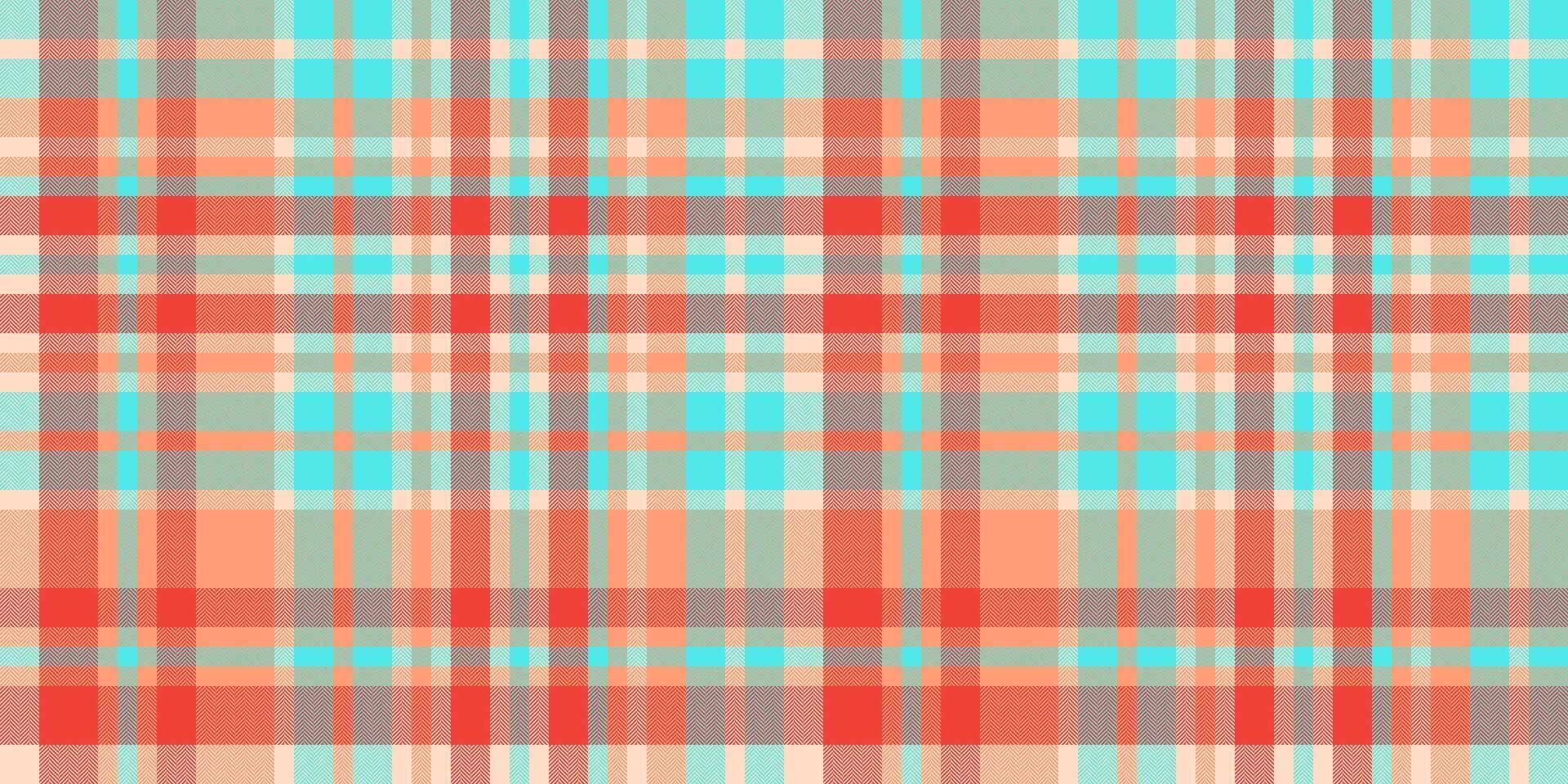 avvicinamento senza soluzione di continuità tessile vettore, premio sfondo dai un'occhiata tartan. geometria tessuto modello plaid struttura nel alzavola e leggero salmone colori. vettore