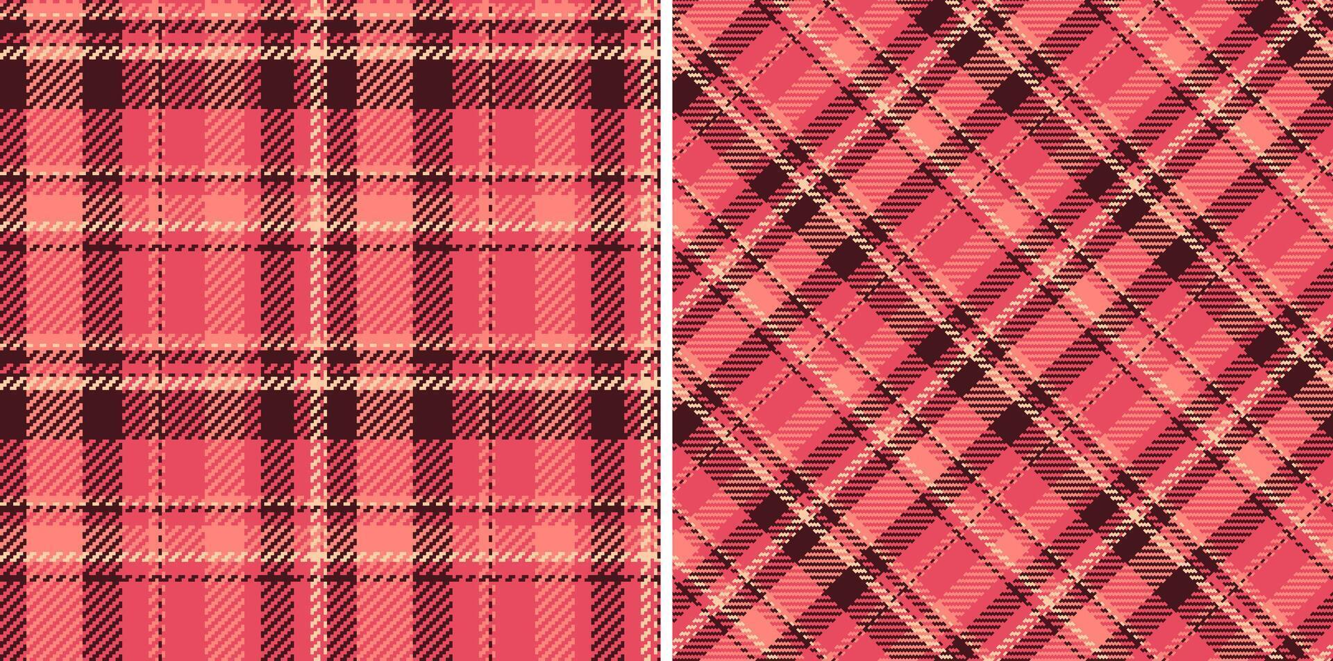 tessile tartan senza soluzione di continuità di modello struttura sfondo con un' vettore plaid tessuto dai un'occhiata. impostato nel Halloween colori per ogni giorno abbigliamento maschile moda tendenze.