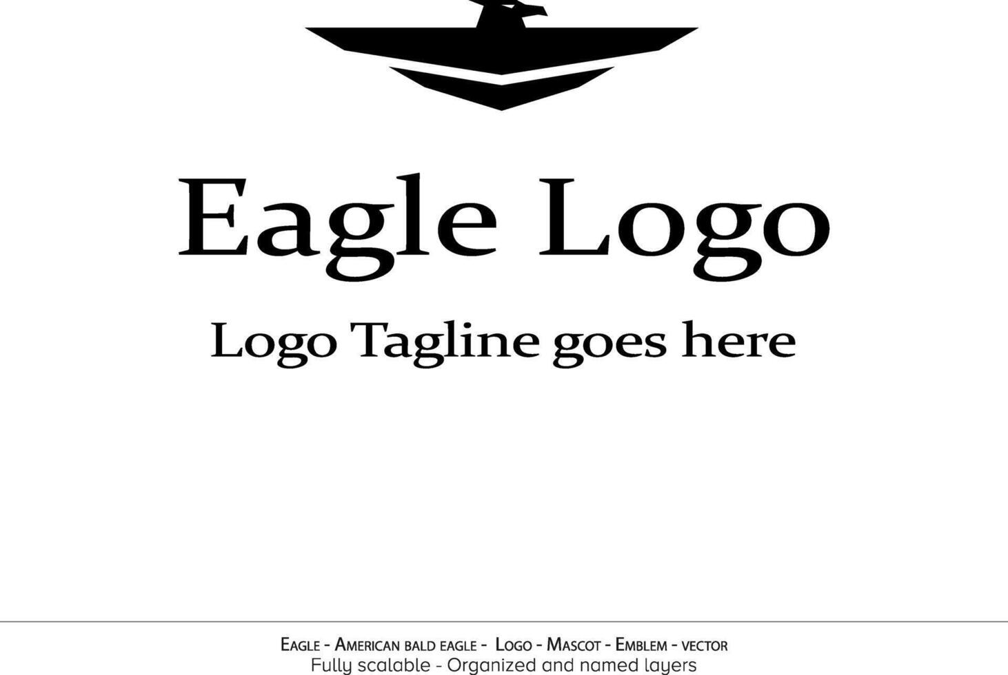 aquila logo, volante uccello emblema. colomba mascotte. americano Calvo aquila silhouette logo. minimo disegno, minimalista logo vettore