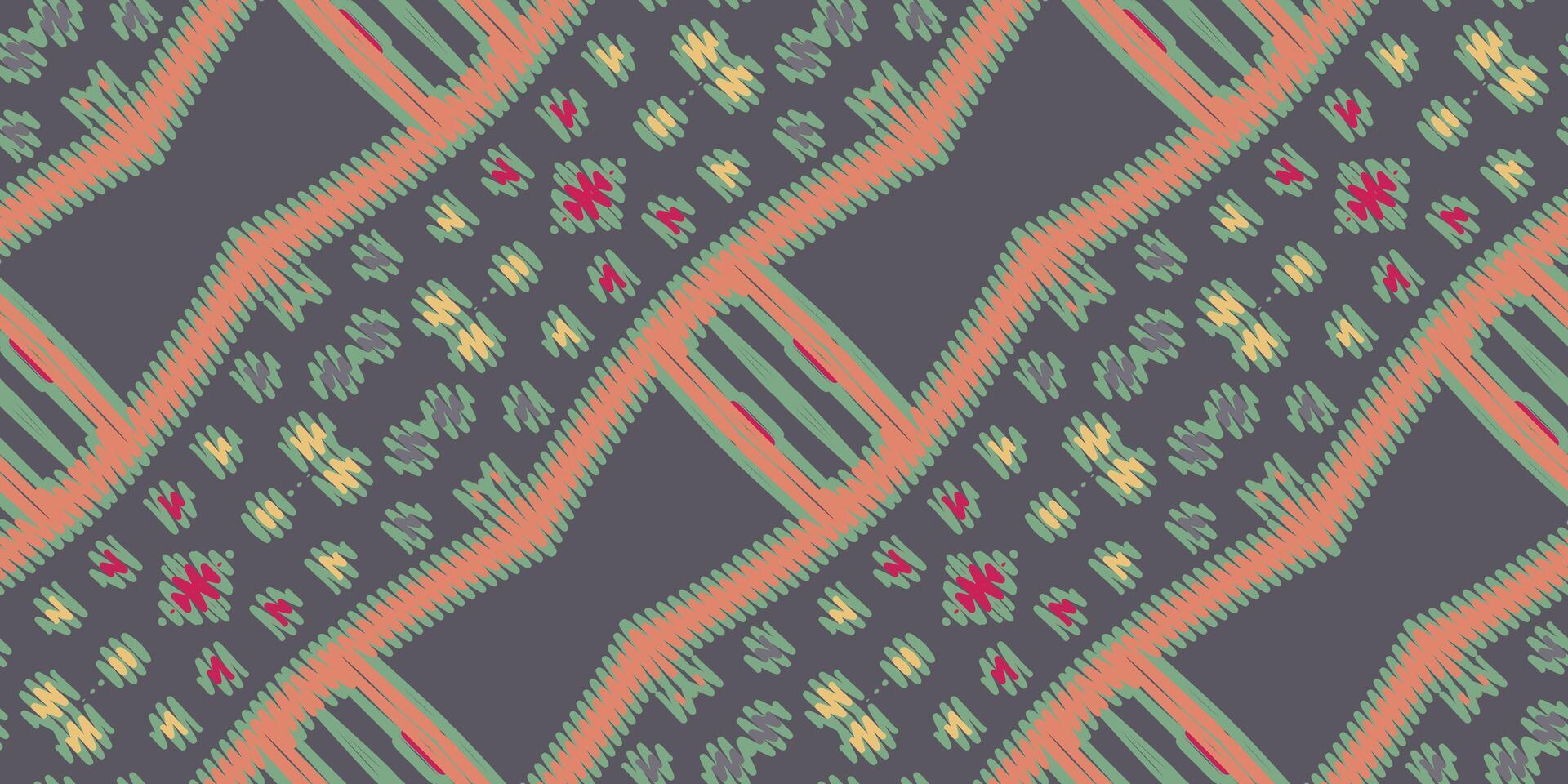 ikat floreale paisley ricamo su bianca sfondo.ikat etnico orientale modello tradizionale.azteco stile astratto vettore illustrazione.disegno per trama, tessuto, abbigliamento, avvolgimento, decorazione, sciarpa, tappeto