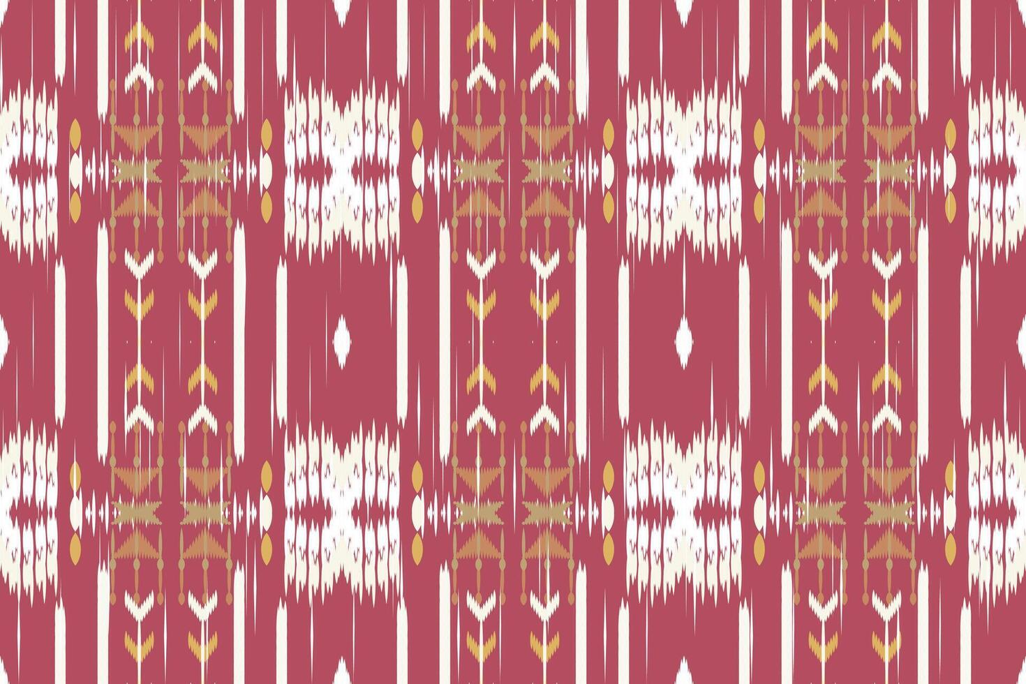 ikat paisley ricamo su il tessuto nel Indonesia, India e asiatico paesi.geometric etnico orientale senza soluzione di continuità modello.azteco stile. illustrazione.disegno per trama, tessuto, abbigliamento, avvolgimento, tappeto. vettore