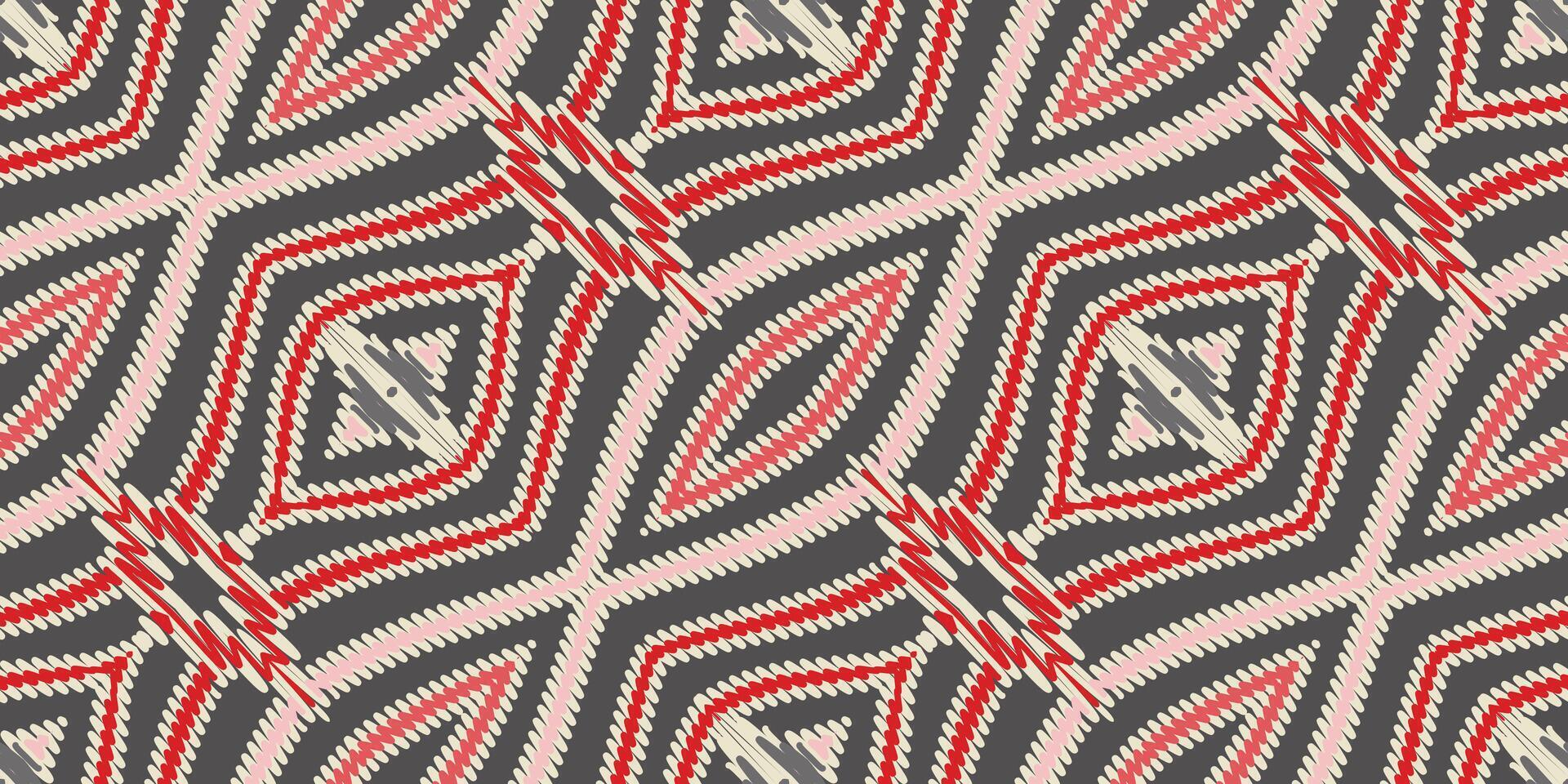 cravatta tintura modello senza soluzione di continuità scandinavo modello motivo ricamo, ikat ricamo vettore design per Stampa egiziano geroglifici tibetano geo modello