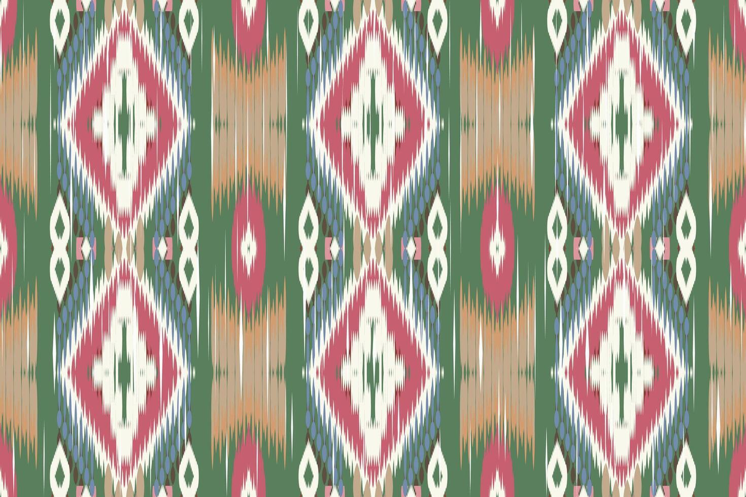 ikat paisley ricamo su il tessuto nel Indonesia, India e asiatico paesi.geometric etnico orientale senza soluzione di continuità modello.azteco stile. illustrazione.disegno per trama, tessuto, abbigliamento, avvolgimento, tappeto. vettore