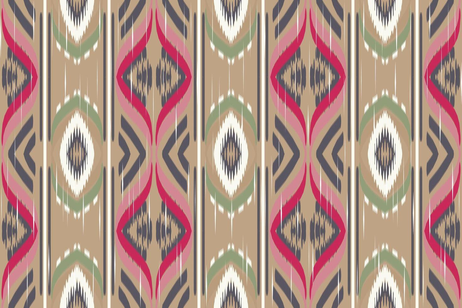 ikat paisley ricamo su il tessuto nel Indonesia, India e asiatico paesi.geometric etnico orientale senza soluzione di continuità modello.azteco stile. illustrazione.disegno per trama, tessuto, abbigliamento, avvolgimento, tappeto. vettore