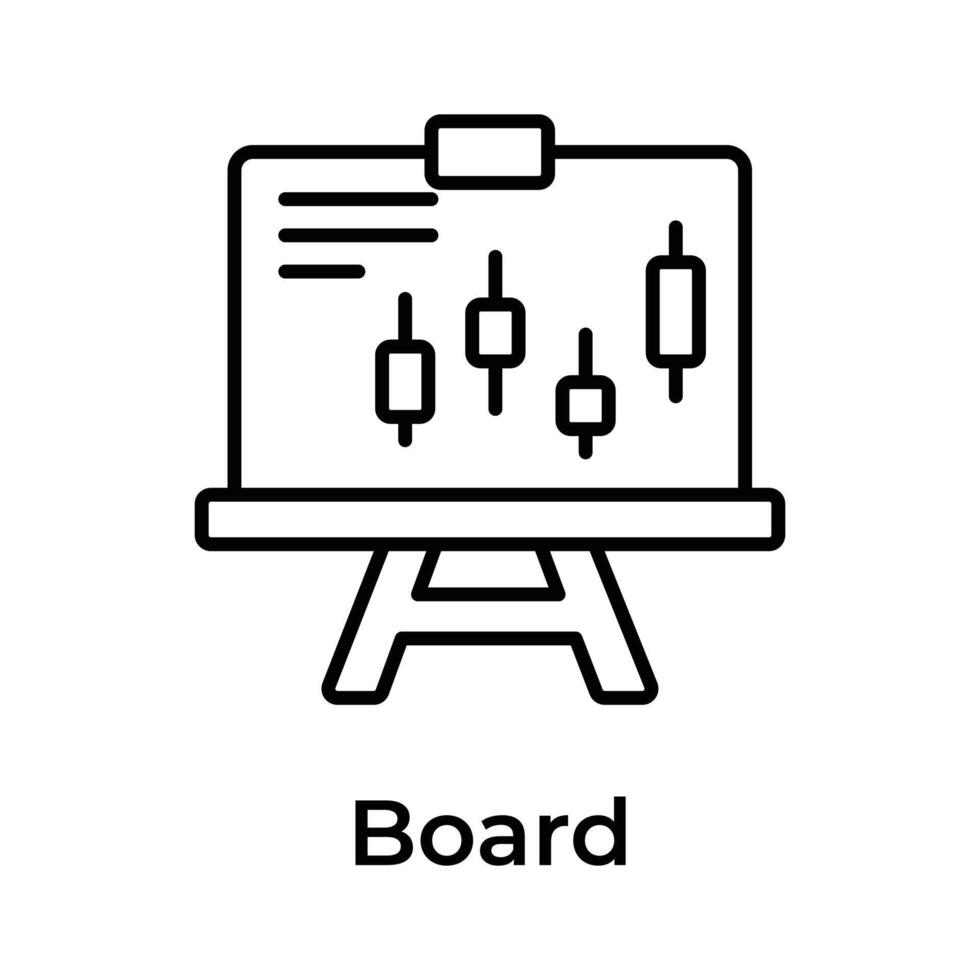 candeliere grafico su tavola denotando concetto icona di attività commerciale presentazione vettore
