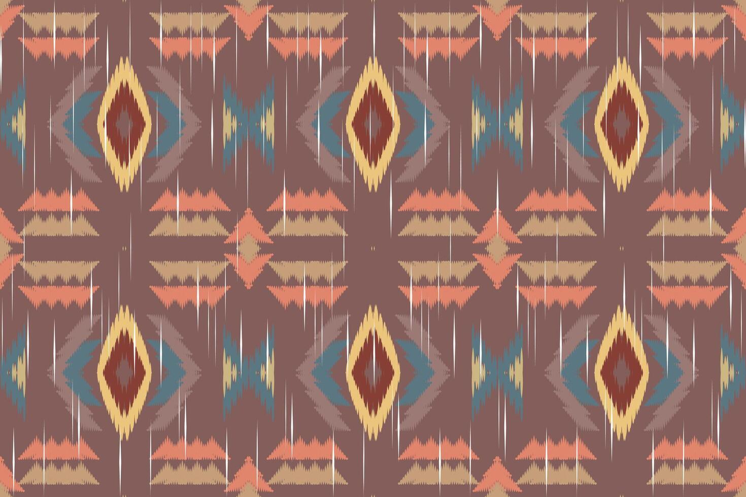 ikat paisley ricamo su il tessuto nel Indonesia, India e asiatico paesi.geometric etnico orientale senza soluzione di continuità modello.azteco stile. illustrazione.disegno per trama, tessuto, abbigliamento, avvolgimento, tappeto. vettore