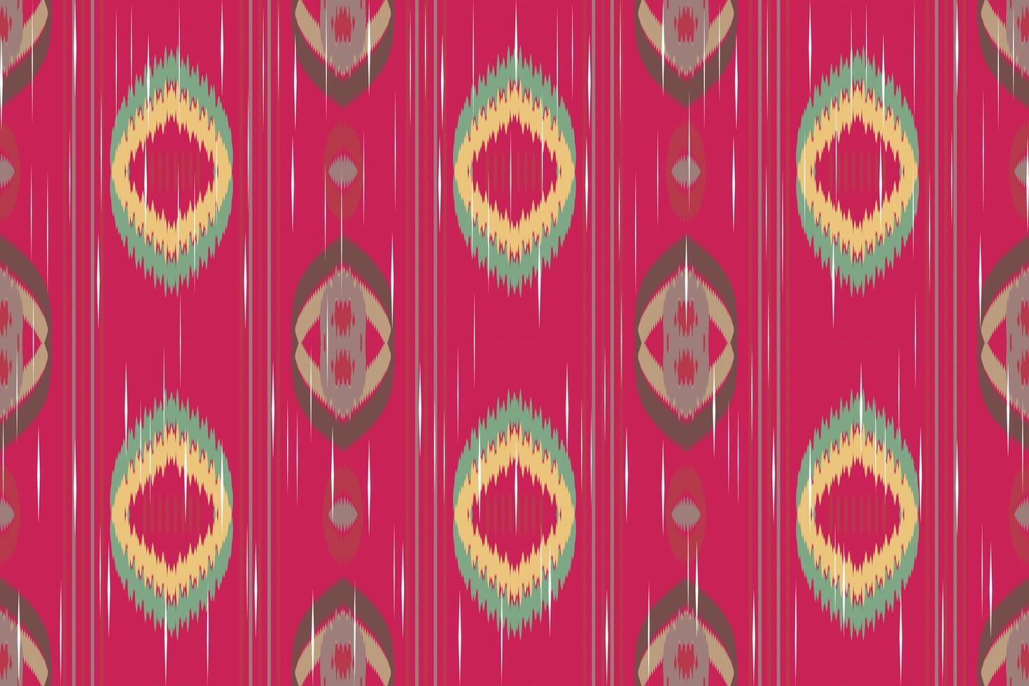 ikat paisley ricamo su il tessuto nel Indonesia, India e asiatico paesi.geometric etnico orientale senza soluzione di continuità modello.azteco stile. illustrazione.disegno per trama, tessuto, abbigliamento, avvolgimento, tappeto. vettore