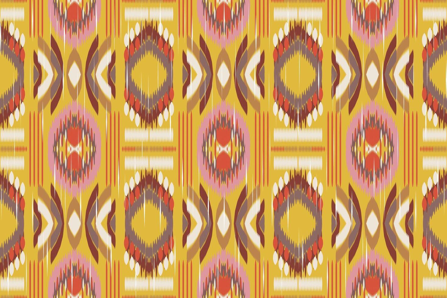 ikat paisley ricamo su il tessuto nel Indonesia, India e asiatico paesi.geometric etnico orientale senza soluzione di continuità modello.azteco stile. illustrazione.disegno per trama, tessuto, abbigliamento, avvolgimento, tappeto. vettore