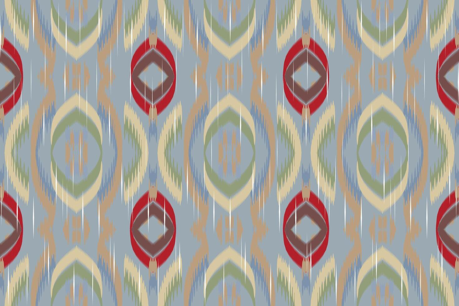 ikat paisley ricamo su il tessuto nel Indonesia, India e asiatico paesi.geometric etnico orientale senza soluzione di continuità modello.azteco stile. illustrazione.disegno per trama, tessuto, abbigliamento, avvolgimento, tappeto. vettore