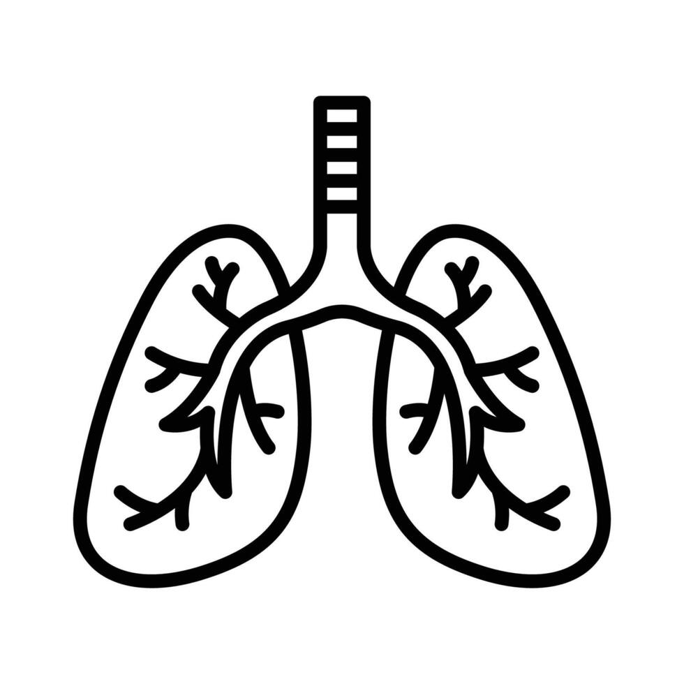 polmoni icona vettore design modello nel bianca sfondo