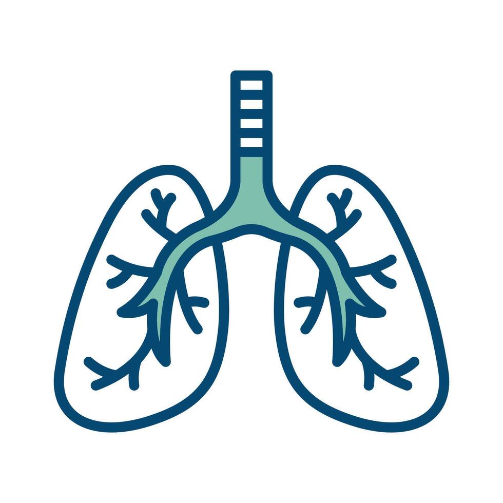 polmoni icona vettore design modello nel bianca sfondo
