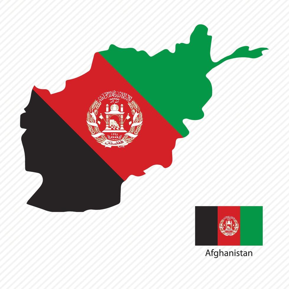afghanistan bandiera - afghanistan carta geografica - afghanistan nazionale bandiera vettore