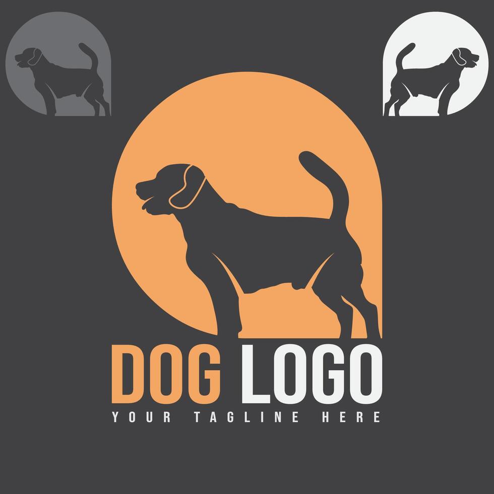 cane portafortuna illustrazione logo design vettore