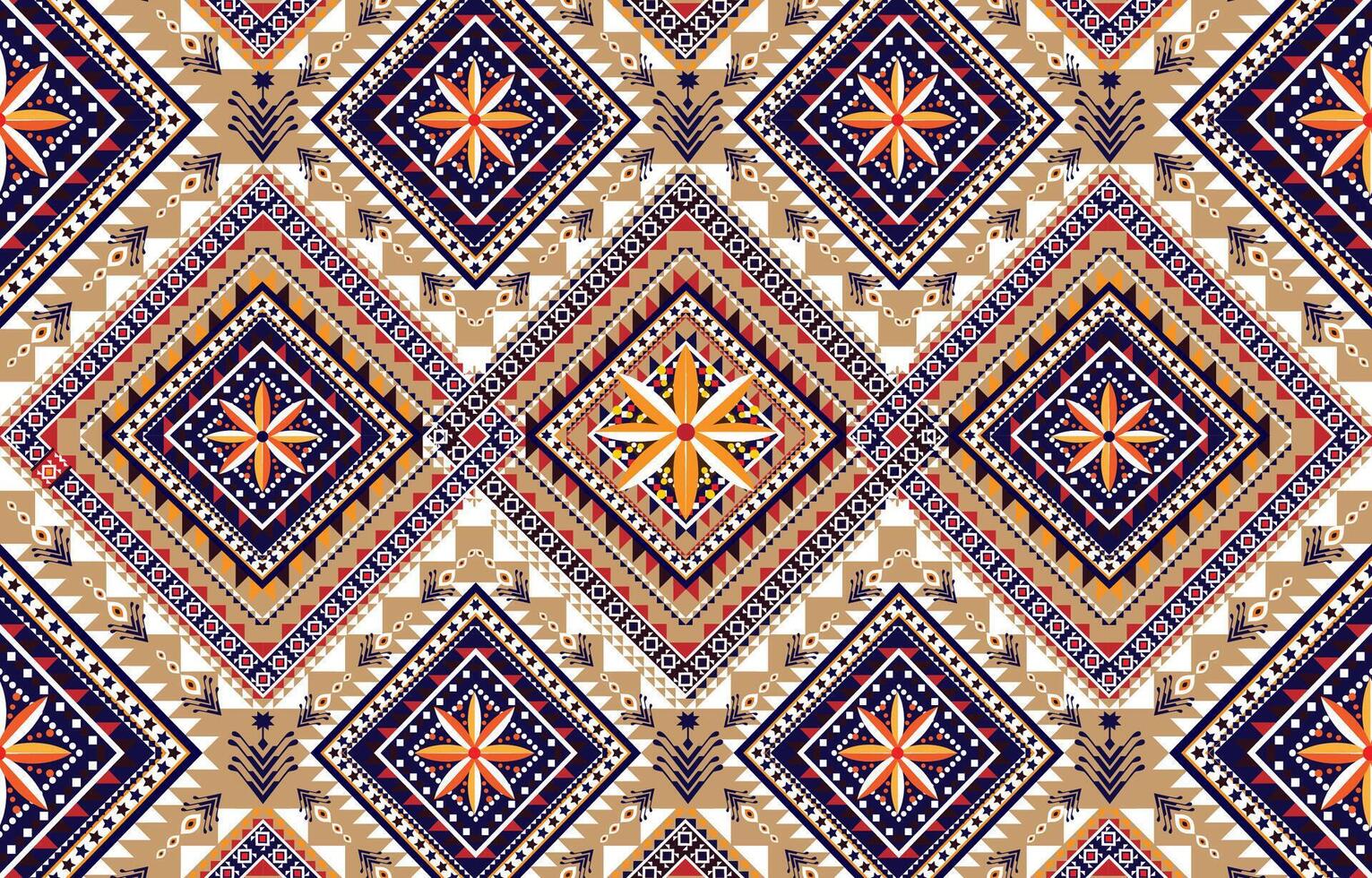 etnico astratto ikat arte. senza soluzione di continuità modello nel tribale, popolare ricamo, e messicano stile. azteco geometrico arte ornamento print.design per tappeto, sfondo, vestiario, avvolgere, tessuto, coperchio, tessile vettore