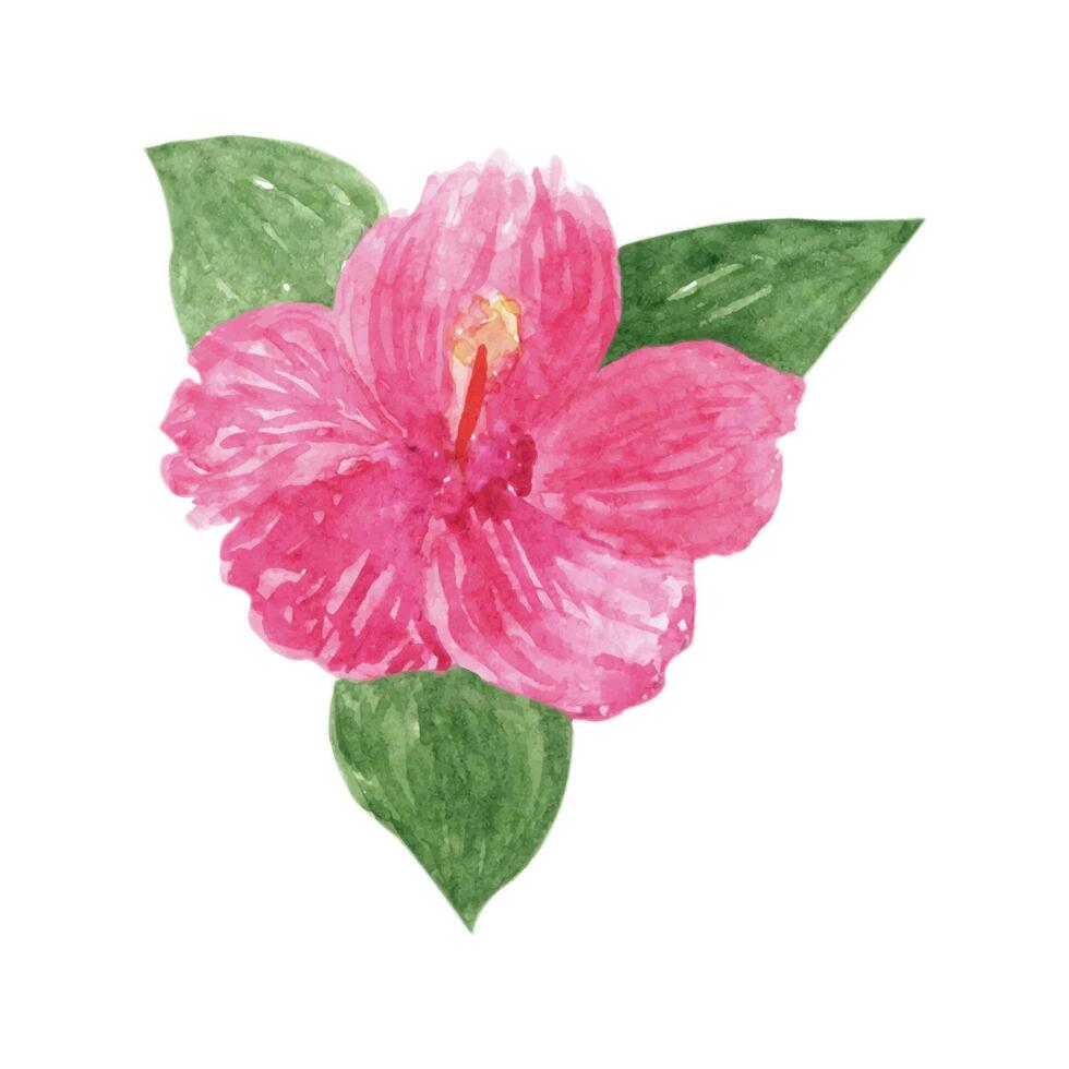 tropicale acquerello fiore. bellissimo mano disegnato illustrazione vettore