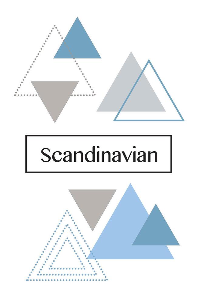 astratto nordico geometrico Stampa per decorazione interno vettore