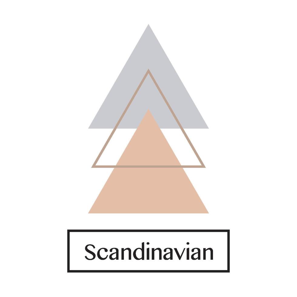 astratto nordico geometrico Stampa per decorazione interno vettore