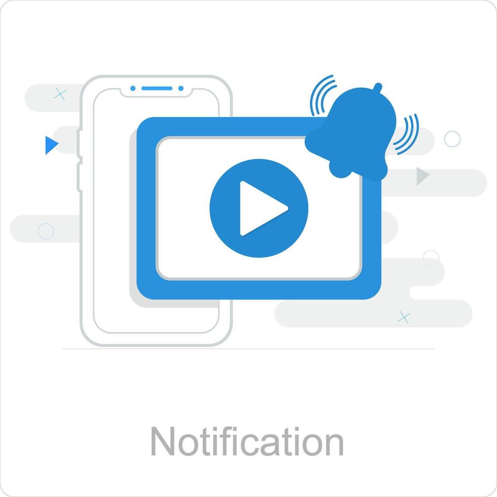 notifica e campana icona concetto vettore
