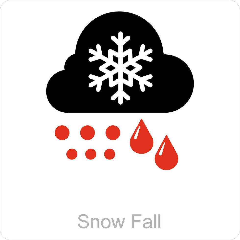 nevicata e tempo metereologico icona concetto vettore
