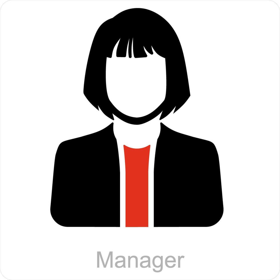 manager e professione icona concetto vettore