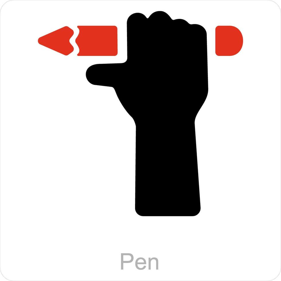 penna e formazione scolastica icona concetto vettore