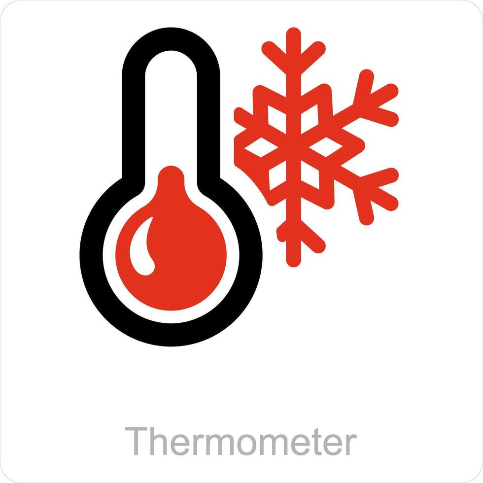 termometro e temperatura icona concetto vettore