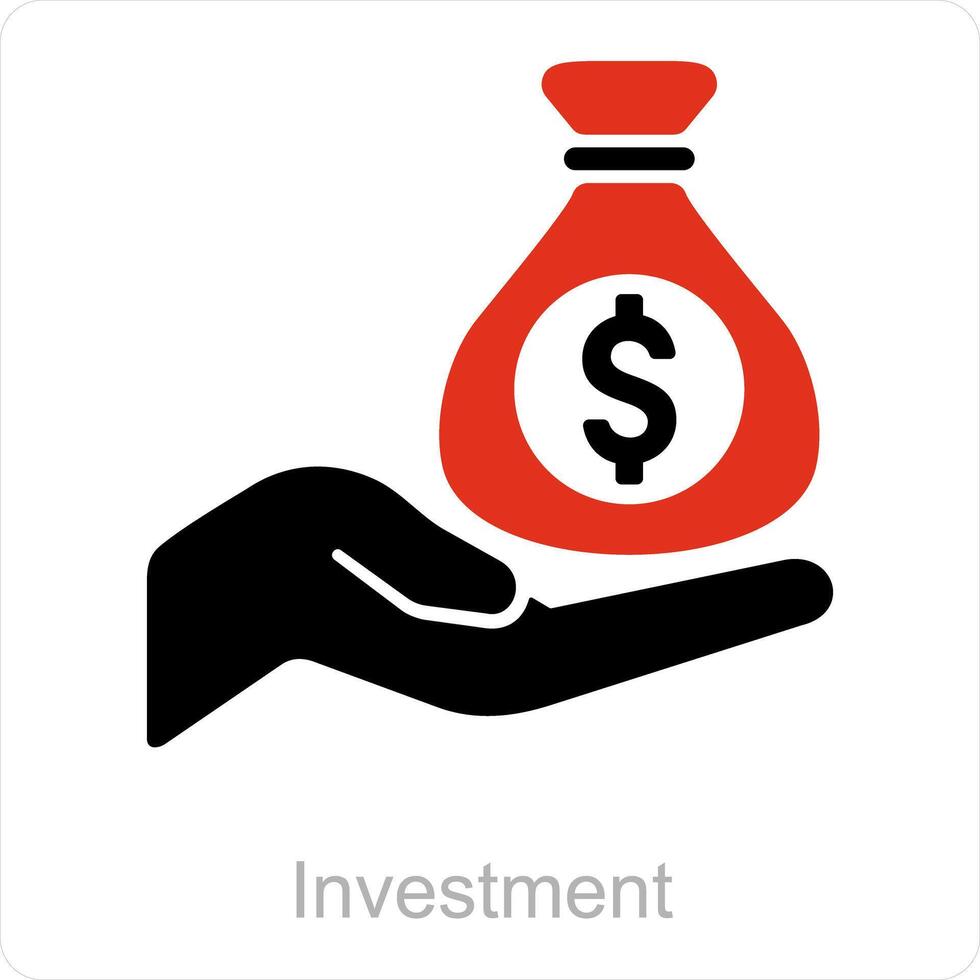 investimento e prestito icona concetto vettore