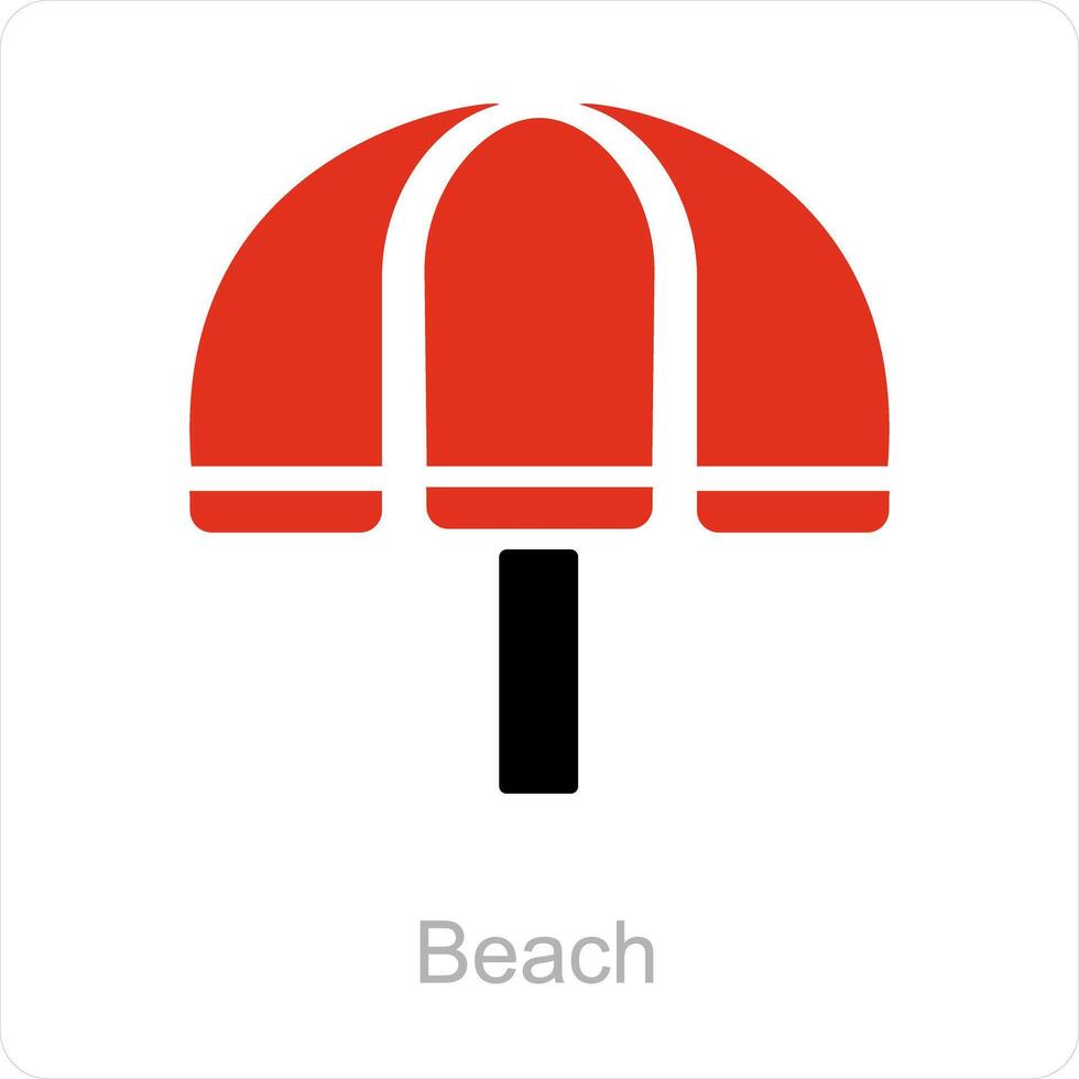 spiaggia e mare icona concetto vettore