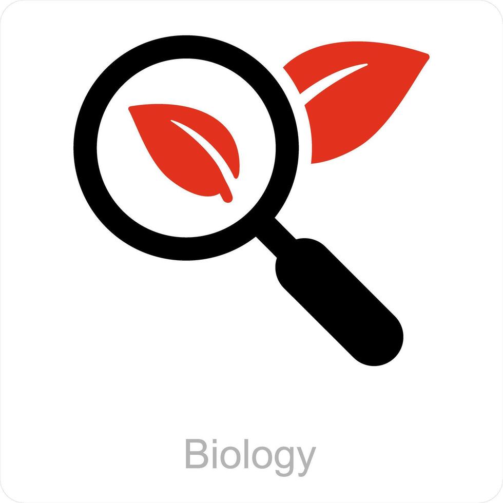 biologia e ricerca icona concetto vettore