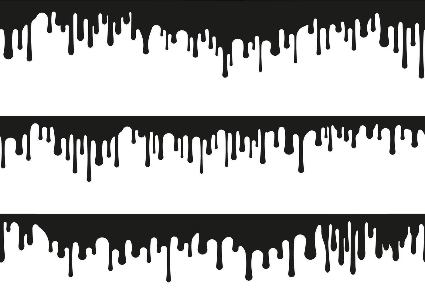 senza soluzione di continuità nero gocciola. astratto dribblare schizzare macchie, comico dribblare fluire, olio macchia dribblare sfondo. vettore struttura