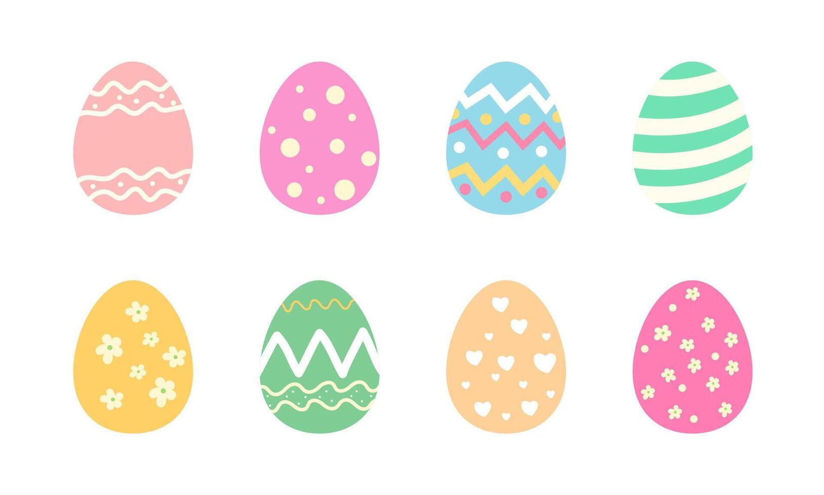 carino mano disegnato Pasqua orizzontale senza soluzione di continuità modello con coniglietti, fiori, Pasqua uova, bellissimo sfondo, grande per Pasqua carte, striscione, tessili, sfondi - vettore design