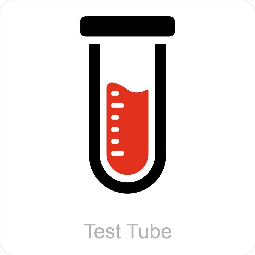 test tubo e tubo icona concetto vettore