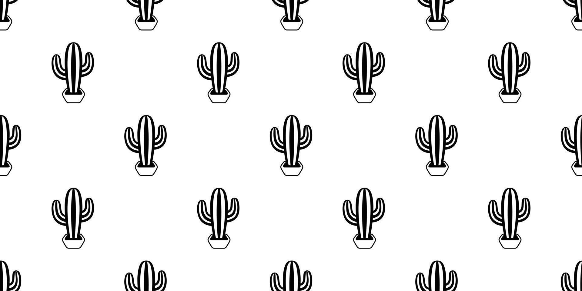 cactus senza soluzione di continuità modello vettore deserto botanica fiore giardino pianta cartone animato ripetere sfondo piastrella sfondo sciarpa isolato illustrazione scarabocchio design