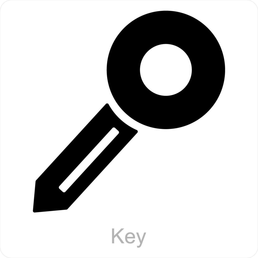 chiave e sicurezza icona concetto vettore