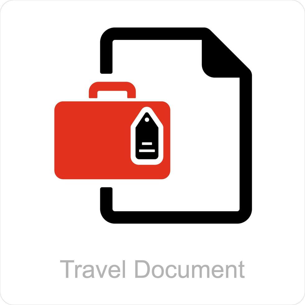 viaggio documento e viaggio icona concetto vettore