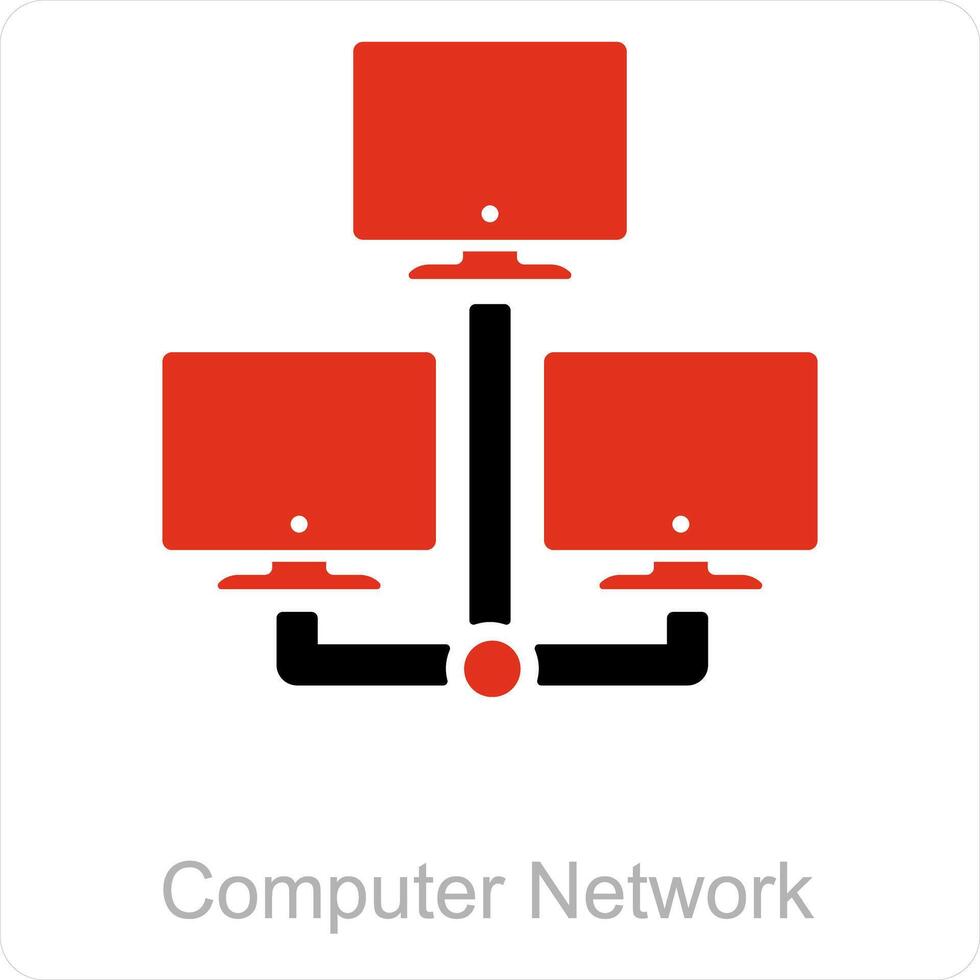computer Rete e connessione icona concetto vettore