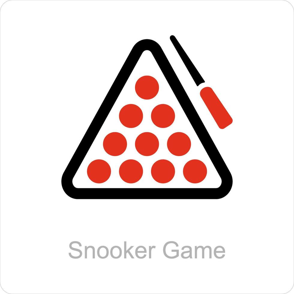 snooker gioco e piscina icona concetto vettore