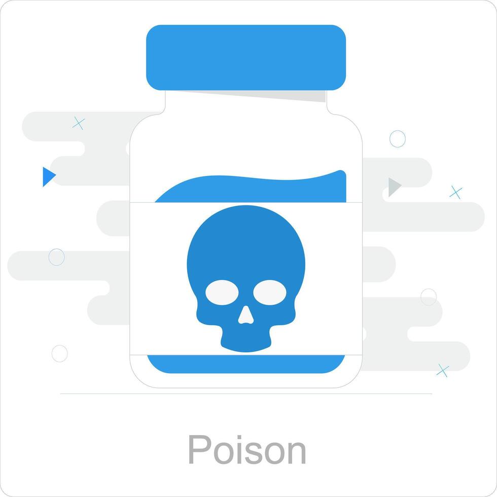 veleno e tossico icona concetto vettore