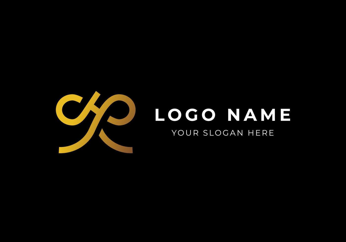 logo lettera S h r. costume tipografia monogramma grassetto logo design. modificabile colore vettore