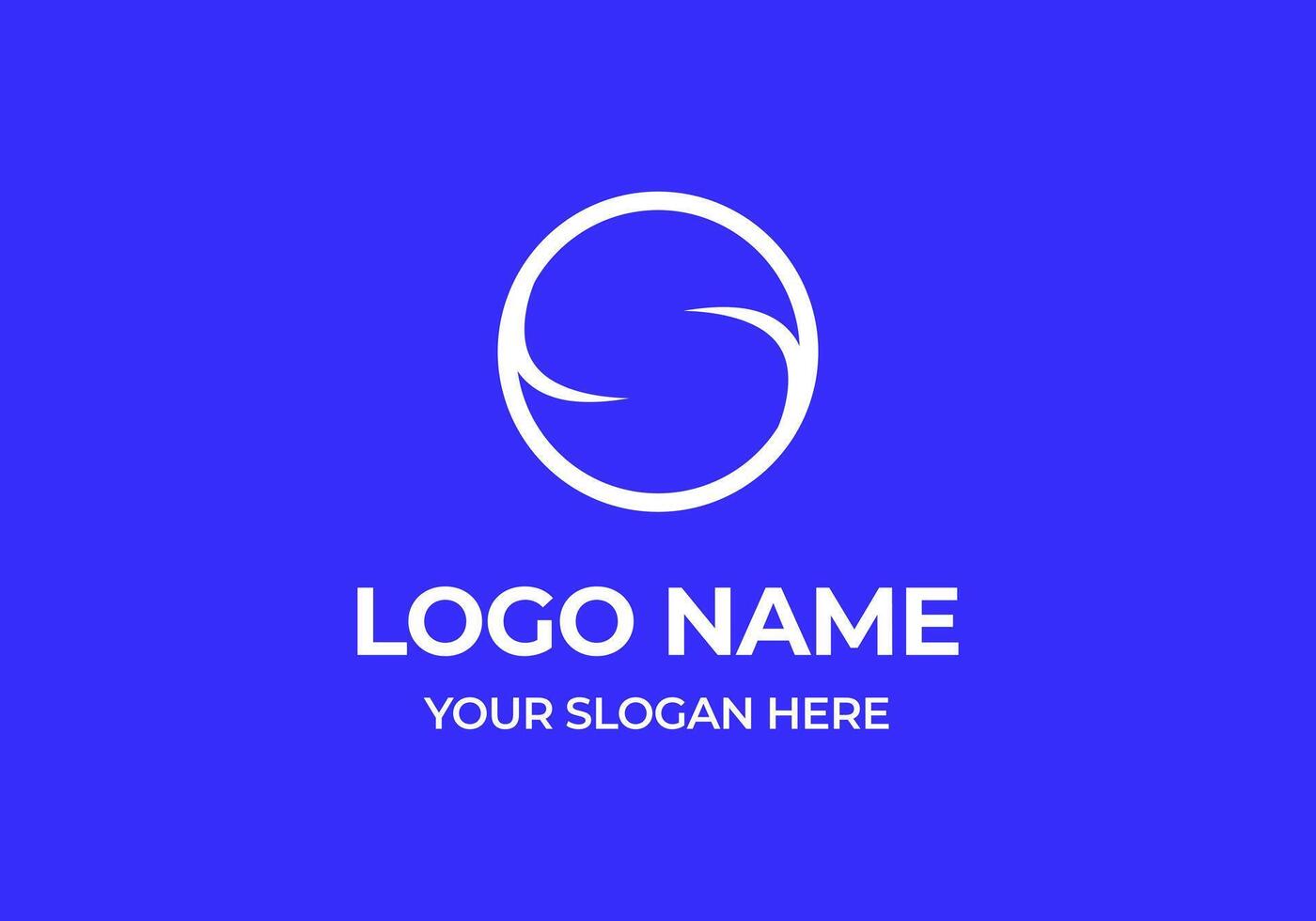 logo lettera S e cerchio linea, moderno semplice e minimo logo design. modificabile file vettore