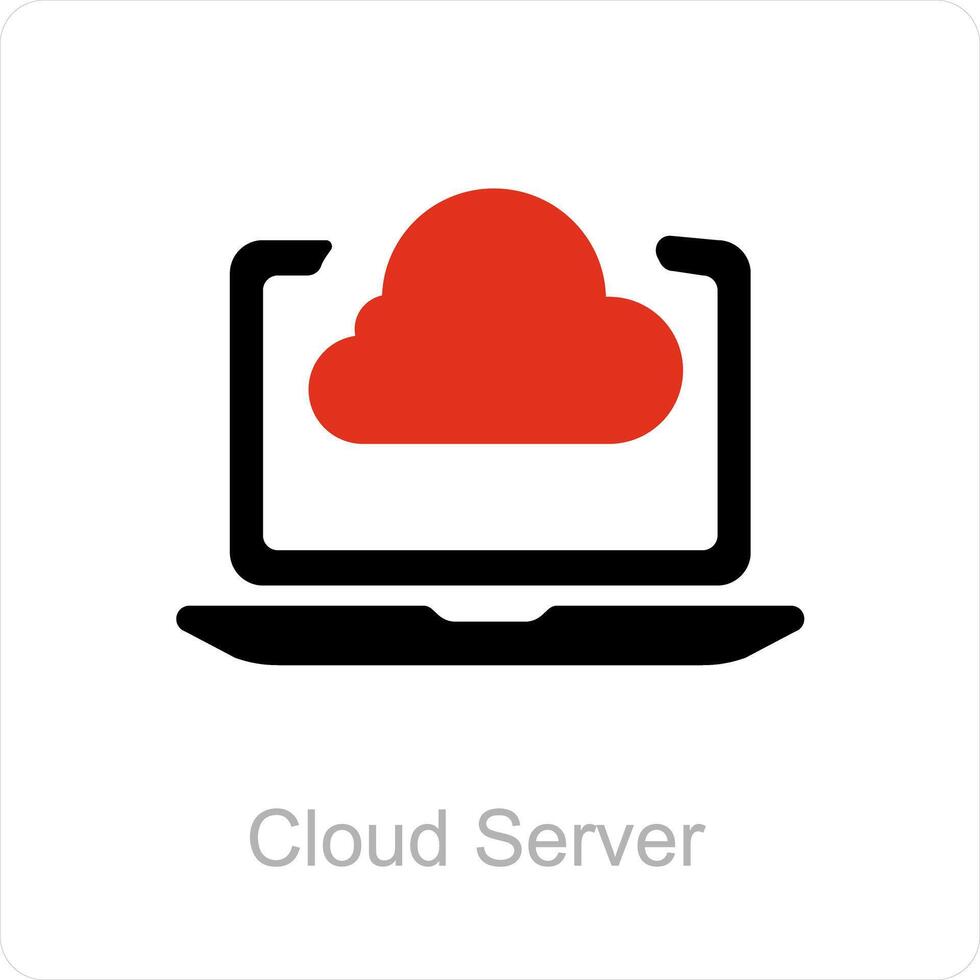 nube server e calcolo icona concetto vettore