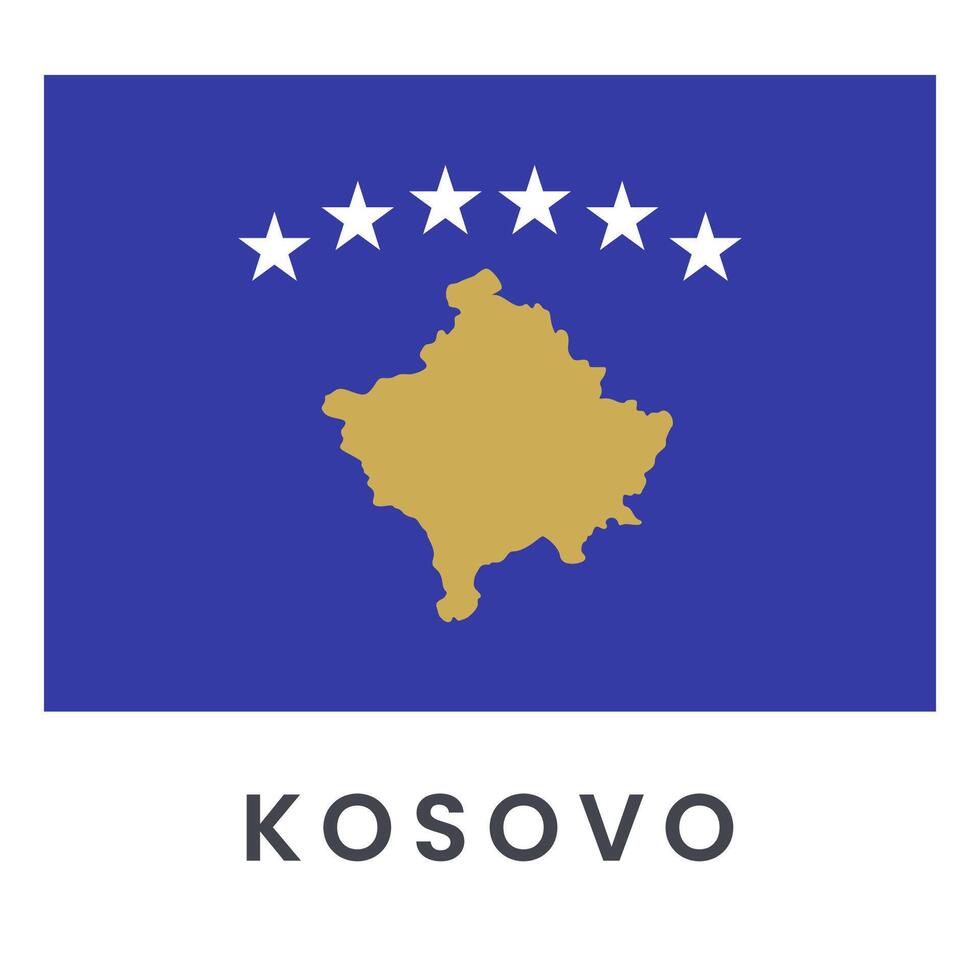 bandiera di kosovo vettore illustrazione isolato su bianca sfondo.