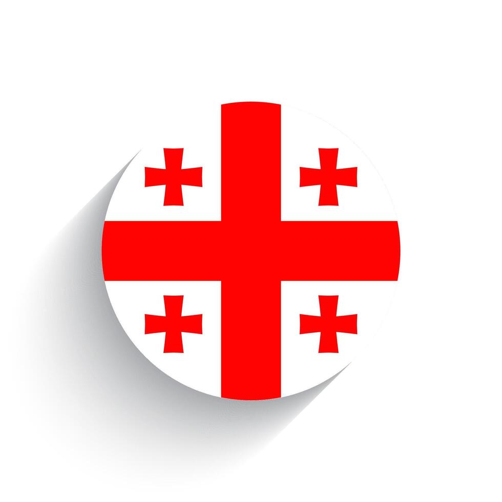 nazionale bandiera di Georgia icona vettore illustrazione isolato su bianca sfondo.