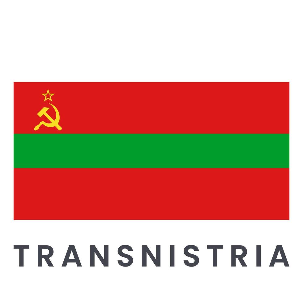 Transnistria bandiera isolato su bianca sfondo. vettore
