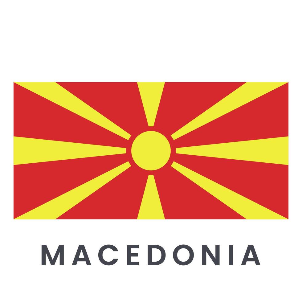 macedonia bandiera illustrazione isolato su bianca sfondo. vettore