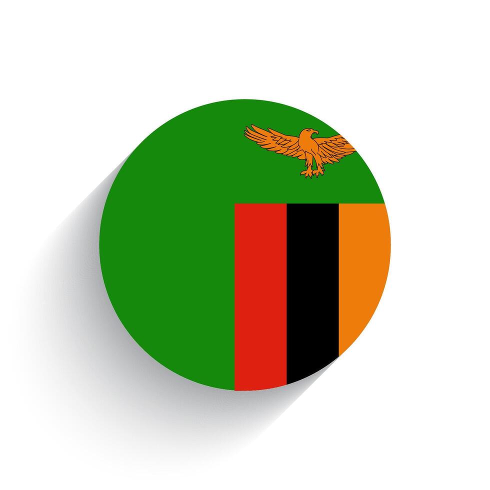 nazionale bandiera di Zambia icona vettore illustrazione isolato su bianca sfondo.