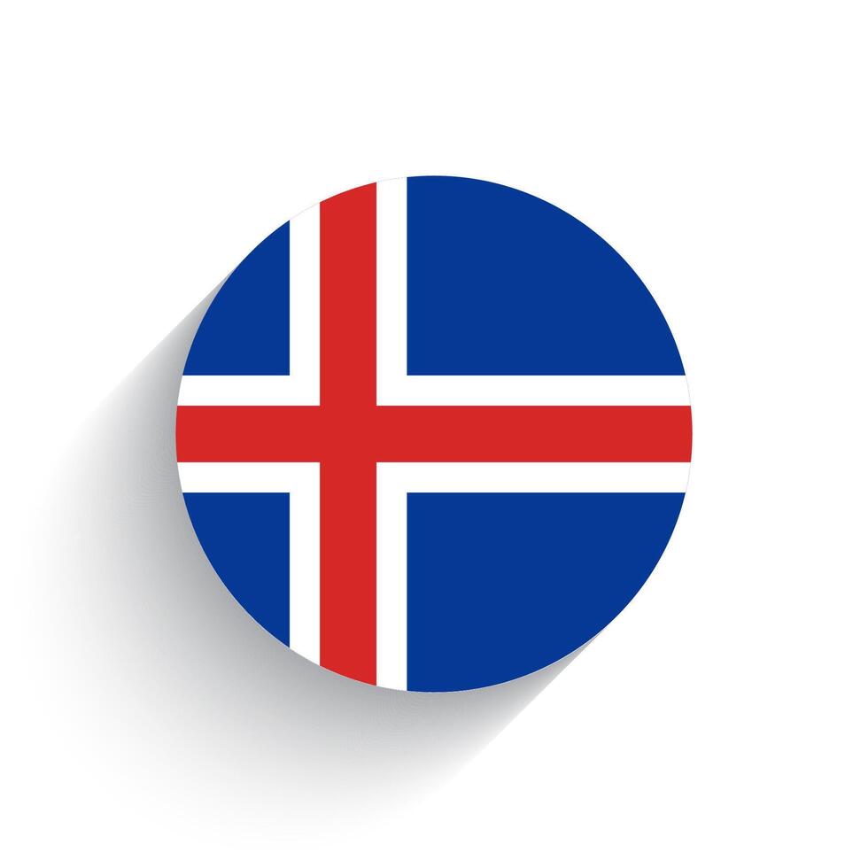 nazionale bandiera di Islanda icona vettore illustrazione isolato su bianca sfondo.