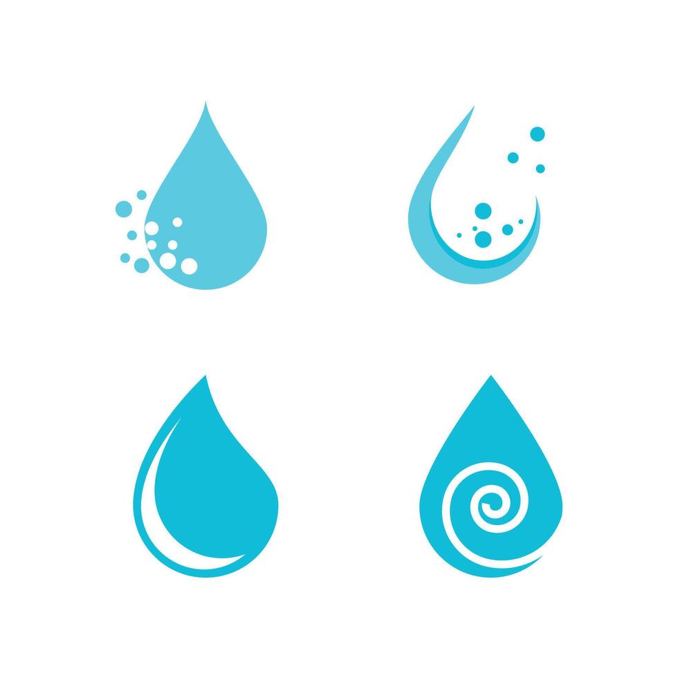 acqua far cadere illustrazione logo vettore design